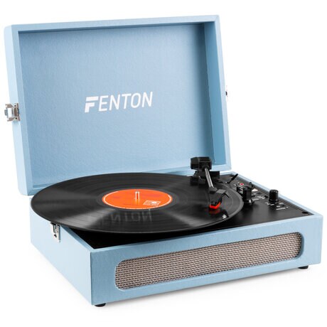 Fenton retro skivspelare med bluetooth Fenton RP118E retro skivspelare med Bluetooth in/ut och USB - Blå