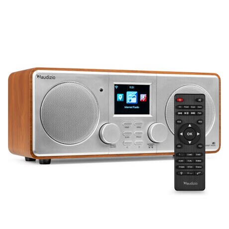 Foza Allt-i-ett WIFI Internetradio med DAB+ och FM Audizio Foza WIFI Internet Stereo Radio med DAB+ Silver