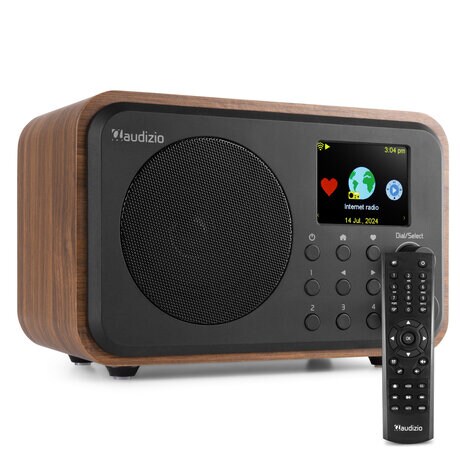 VICENZA WIFI INTERNETRADIO MED DAB+ OCH BATTERY WOOD Audizio Vicenza - DAB+ och WIFI Radio med Bluetooth - På batteri - Trä