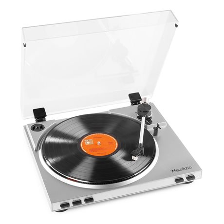 Skivspelare Audizio RP310S mp3 Audizio RP310S hifi skivspelare med automatisk retur och mp3-inspelning - Silver
