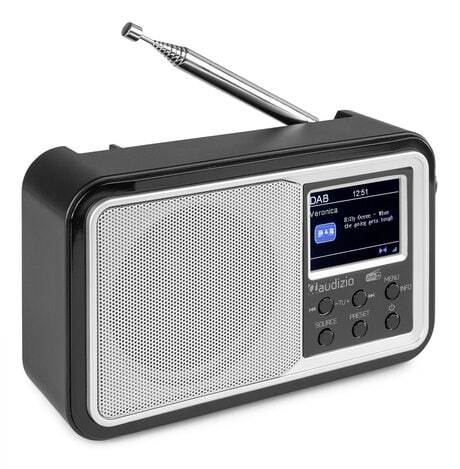Radio DAB+ PARMA portabel radioapparat Silver/vit Audizio Parma portabel DAB+ radio, silver