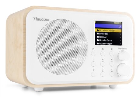 WiFi Internetradio med batteridrift Audizio VENICE vit färg Audizio Venice WIFI Internet radio med batteri, vit