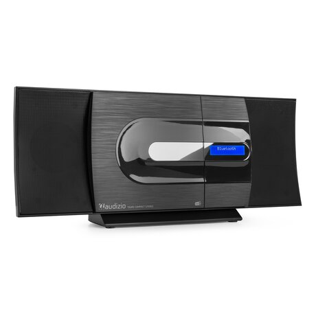 DAB+ Digital radio stereoset med CD-spelare, Bluetooth, FM-radio och MP3-spelare - 80W - Svart Audizio Tours DAB stereoset med CD-spelare, Bluetooth,