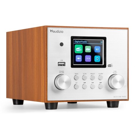 Vieste DAB+ Radio med inbyggd Subwoofer Audizio Vieste DAB+ Radio med Subwoofer - Silver