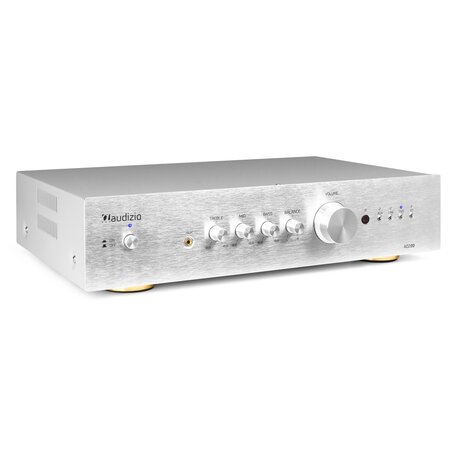 AD200A 2-ch hiFi förstärkare, BT Audizio AD200A stereoförstärkare - 2.1 hi-fi förstärkare med Bluetooth - Silver
