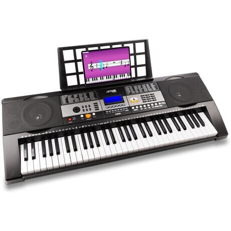 Elektroniskt piano MAX KB3 Keyboard med 61 anslagskänsliga tangenter och MP3-spelare MAX KB3 Touch Elektronik Keyboard 61key