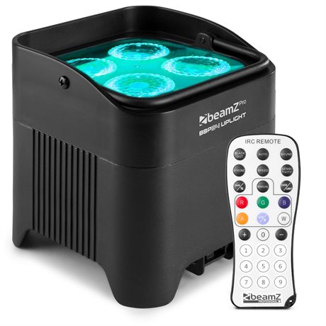 Uplighter IP65 med batteri 12Wx4LED dioder - Vattentät (IP65) BeamZPro BBP54 Uplight IP65 4x12WLED RGBWA-UV 6in1 Libat
