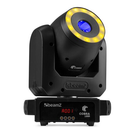 COBRA 100R SPOT 100W MOVING HEAD MED RING BeamZ Cobra 100R spot 100 Watt Moving Head med RGB LED-ring