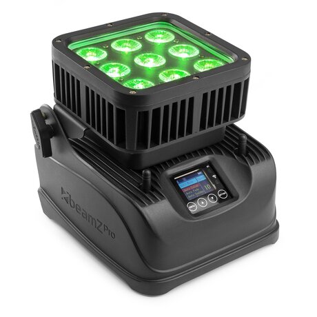 STARCOLOR72B LED utomhusljus med batteripaket BeamZ Pro StarColor72B batteri uplight - IP65 vattentät - RGBWA LEDs