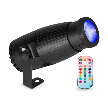 Kraftfull LED-pinspot med zoom och fjärrkontroll beamZ PSZ18W LED Pin Spot 18W RGBW with Zoom