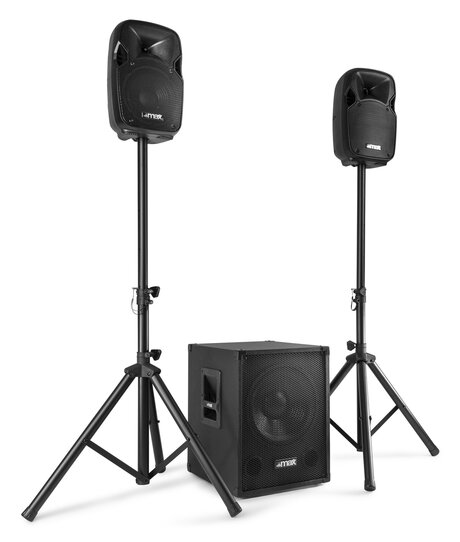 Prisvärt PA ljudsystem MX700 2.1 Aktivr högtalarsystem 12" 12” MAX MX700 2.1 Aktivt högtalarsystem 12