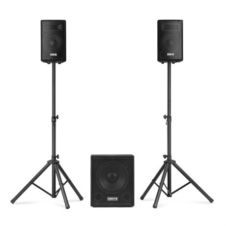 Högtalarsystem VX812BT Vonyx BT 1xbas + 2xtopp Vonyx komplett ljudsystem med Bluetooth - 2.1 aktiv högtalarset - 800W Peak effekt