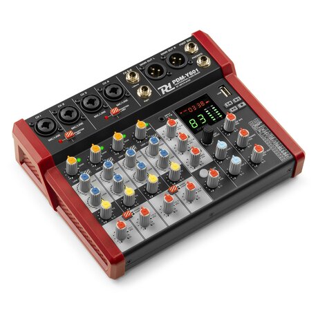 PDM-Y601 STUDIO MUSIC MIXER 6-CH Power Dynamics PDM-Y601 mixer - 6-kanals mixerbord med Bluetooth