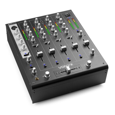 4 kanals DJ-mixer, STM7010 med USB-ingång SKY-172.880 Vonyx STM-7010, Mixer 4 kanaler, DJ Mixer, USB