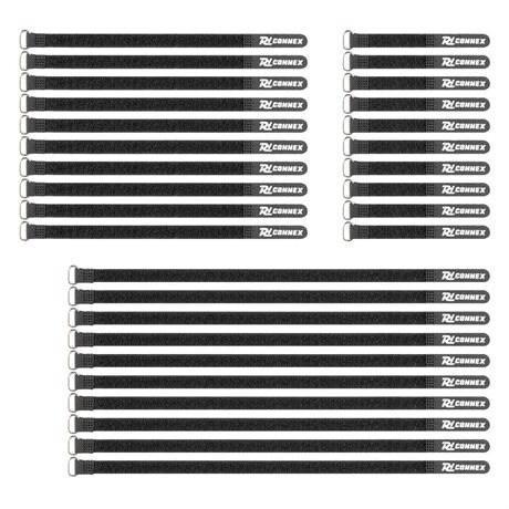 Butband CXT-Set PD connex CXT-SET buntband med kardborre svart - Set med 30 st