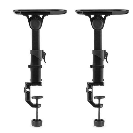 Vonyx högtalarstativ bordsklämma med justerbar höjd Vonyx SMS32 högtalarstativ set - för studiomonitorer - med bordsklämma - justerbar i höjdled - sva