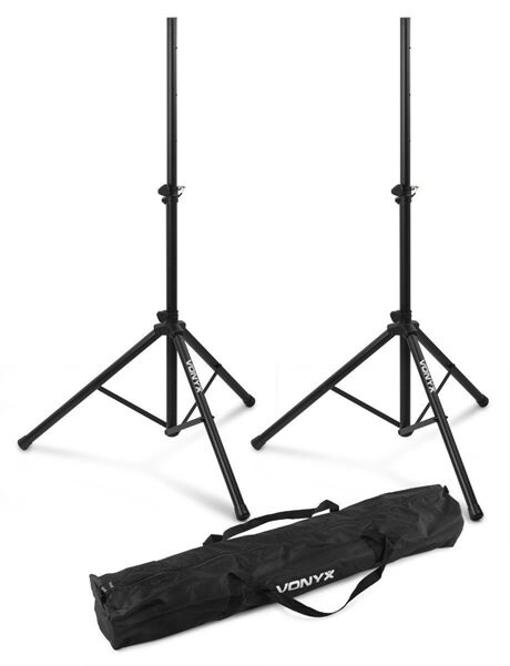 Stativ för högtalare. Maxhöjd 1,75m 180.550 Vonyx LS01K Kit 2x Högtalarstativ med väska 1.8m 30kg