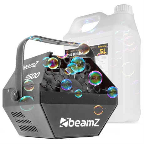 Såpbubbelmaskin med såpbubbelvätska BeamZ BeamZ B500 Bubbel Maskin med 5 liter vätska