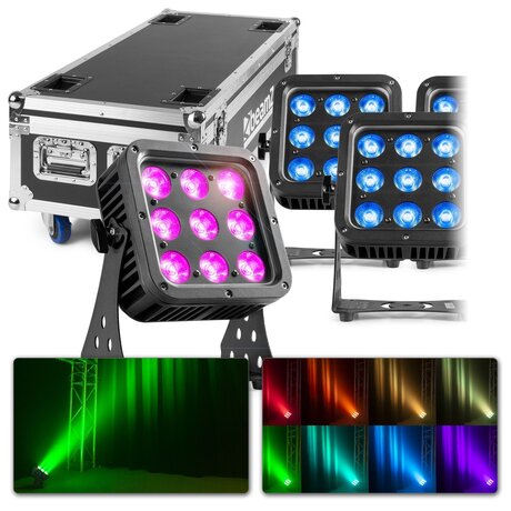 Starcolor komplett lamp set LED BeamZ StarColor72, set med 8 delar i FL72 flightcase