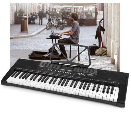 Keybord piano MAX KB2 med 61 tangenter 130.103 MAX KB2 elektronisk Keyboard 61-tagenter