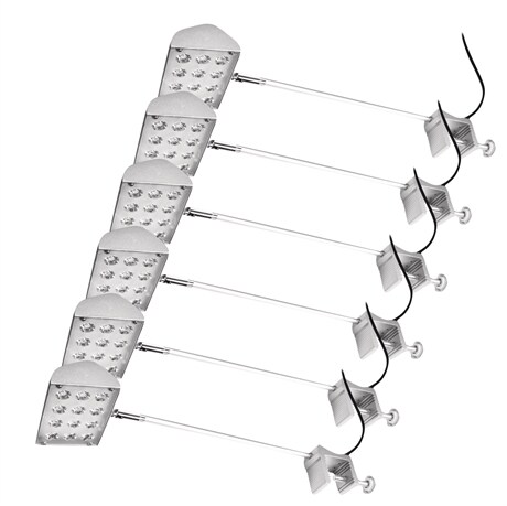 Monterbelysnings paket 6 pack LED KKL-12 6-pack mässljus LED KKL-12 Floodlight 3200K silver
