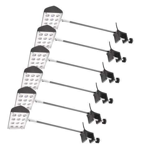 Lampor för mässa - Monterbelysnings paket 6 pack LED KKL-12 6-pack mässljus LED KKL-12 Floodlight 3200K black