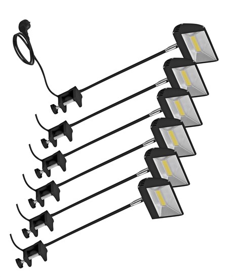 6-pack LED monterbelysning KKL-30 svart armatur 6-pack EUROLITE LED KKL-30 Floodlight 4100K black