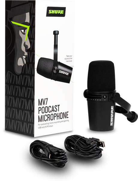 USB Speech microphone Shure XLR/USB SPEECH MICROPHONE, BLACK