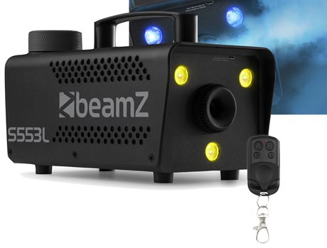 S553L Rökmaskin 3 LEDs RGB BeamZ S553L Rökmaskin med 3x RBG lysdioder och trådlös fjärrkontroll