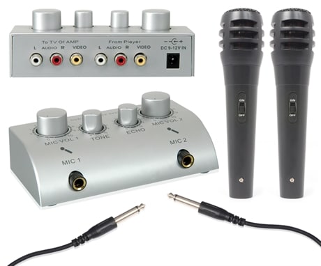 Karaokamixer AV430 med mikrofoner för stereo, dator och DVD spelare 103.112 VONYX AV430 Karioka Mikrofon kontroll