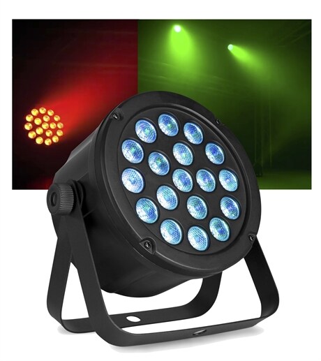 LED SlimPar45 spotlight. 3 i 1 Slimpar RBG LED armatur SKY-150.898 BeamZ SlimPar45 18 x 3W 3in1 RGB DMX