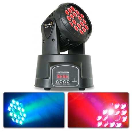 Movinghead wash 18x3W 3 in 1 LED BeamZ MHL108MK3 Wash 18x 3-1 RGB 11 DMX