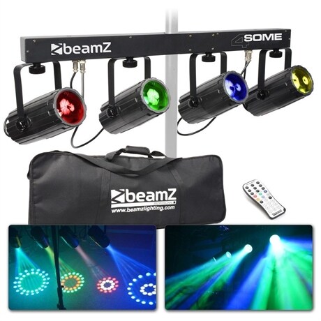 Flowereffekt x 4. SKY-153.739 Beamz Ljusset 4 Some svart DMX +IRC