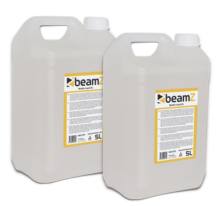 Bubbelvätska till bubbelmaskiner 2-pack = 2x5 liter 2-pack BeamZ FBL5 Bubbel vätska, 5L
