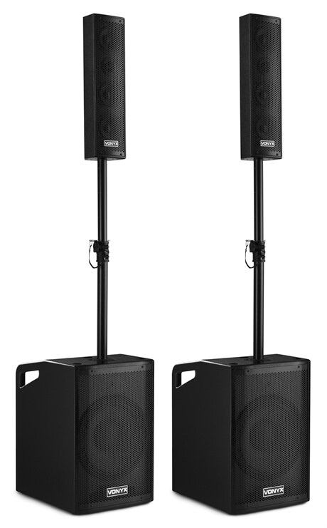 Vonyx VX1050BT aktivt högtalarset med 2x12” bas + topp 4x2,5” Vonyx VX1050BT 2+2 Aktivt system 2x12"bas+topp