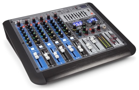 8 kanals PA mixer med bluetooth Power Dynamics PDM-S804 Scen Mixer 8 kanaler, BT, DSP/MP3