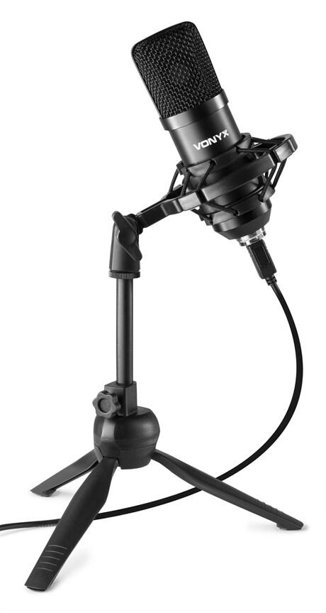 Sångmikrofon med USB Studiomikrofonkit Vonyx CM300B Svart Vonyx CM300B Studio Microphone USB Black