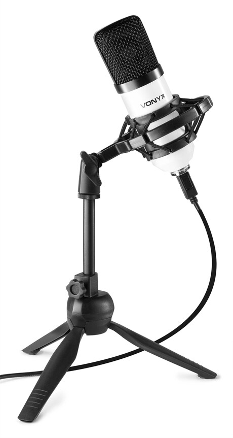 Studiomikronkit Vonyx CM300W Vit Vonyx CM300W Studio Mikrofon, USB, vit
