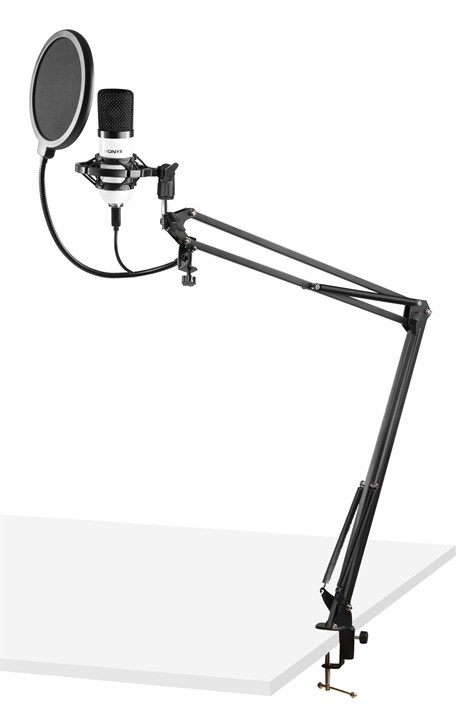 USB Sångmikrofon Studiomikrofonkit Vonyx CMS300W Vit Vonyx CMS300W Studio kondensator mikrofon set, USB, vit