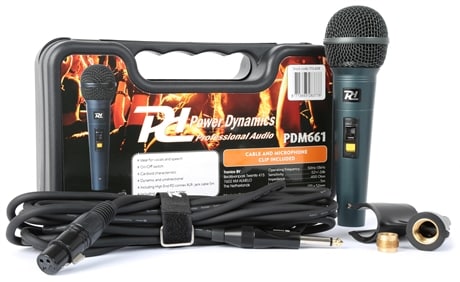 Mikrofon med sladd. PDM661 SKY-173.428 Power Dynamics PDM661 Dynamisk mikrofon i case