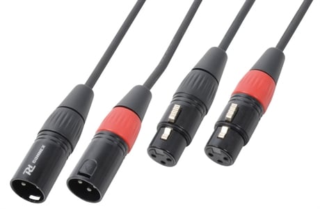 PD Connex CX60-05 Cable 2xXLR M-2xXLR F 0.5m PD Connex CX60-05 Kabel 2xXLR Hane-2xXLR Hona 0.5m