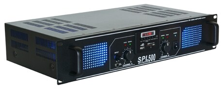 Förstärkare med EQ SPL500MP3 SKY-178.766 SPL 500MP3 Förstärkare, blå LED, Eq, Svart
