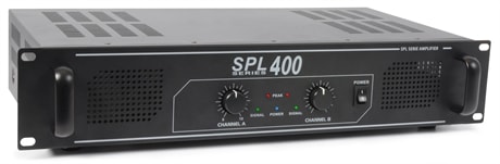 SPL400 Förstärkare 2x200w Peak Effekt SKY-178.788 SPL 400 Förstärkare 2x 200W PeakEffekt Svart