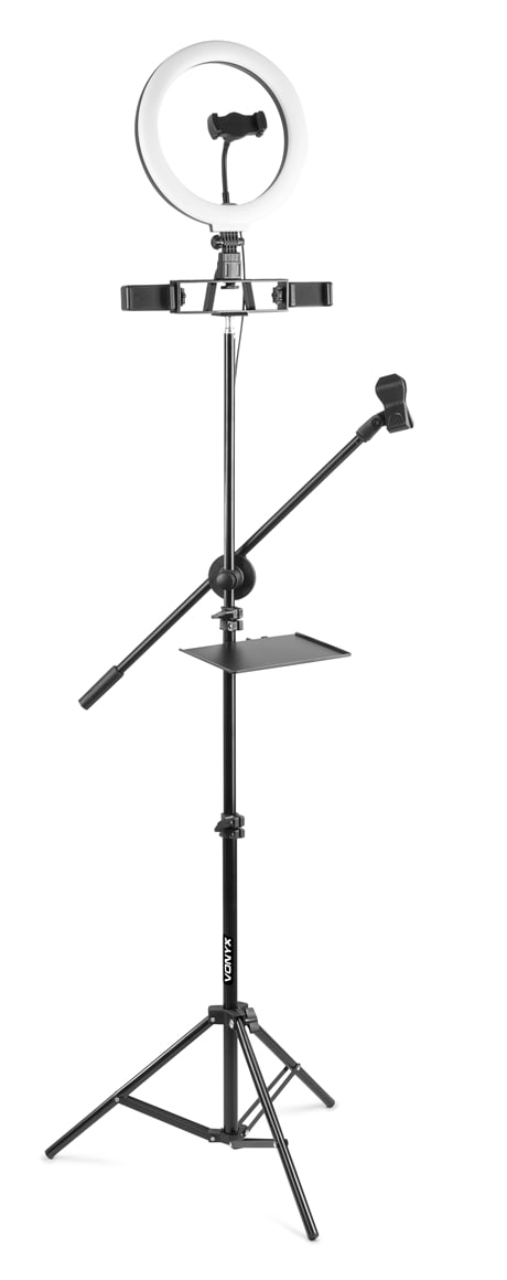 Vonyx RL25 Ringlampa LED ljus, golvstativ, LED Ringlampa till Selfie lampa, livesänding och Fotografering Vonyx RL25 med stativ