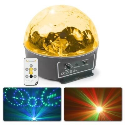Ljuseffekt med IR styrning. SKY-153.214 BeamZ Mini Star Ball Sound RGBWAP IRC6x3W