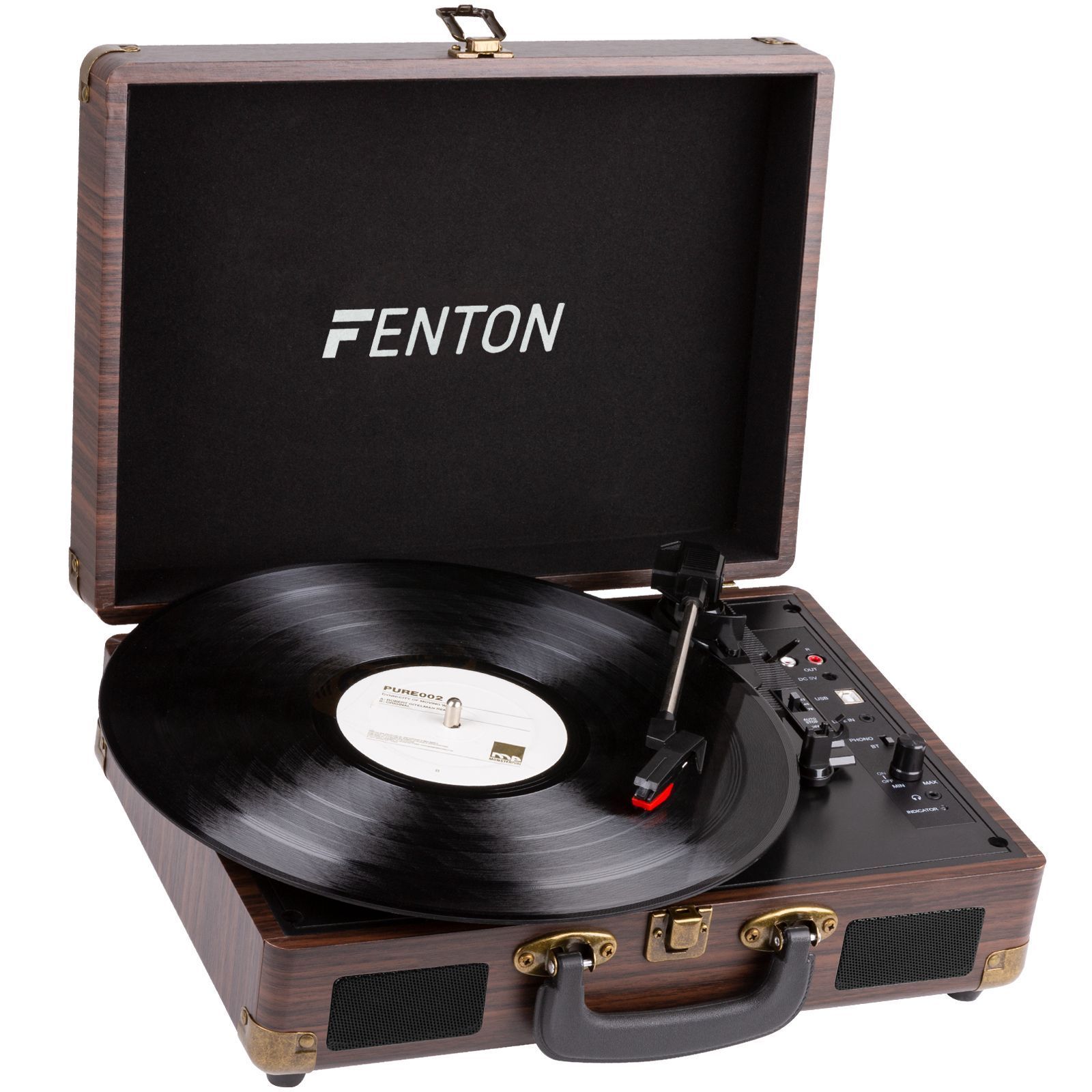 Fenton RP115B retro skivspelare med Bluetooth och USB - Trä design