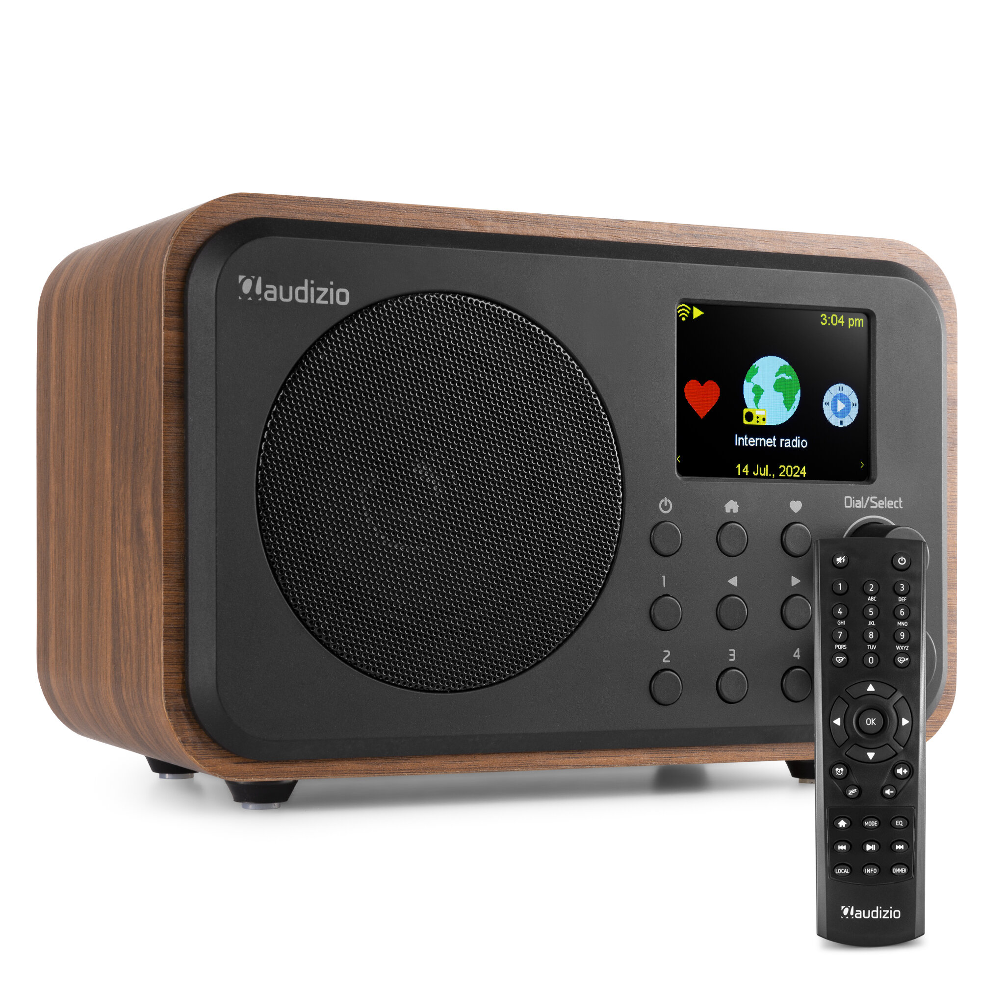 Audizio Vicenza - DAB+ och WIFI Radio med Bluetooth - På batteri - Trä