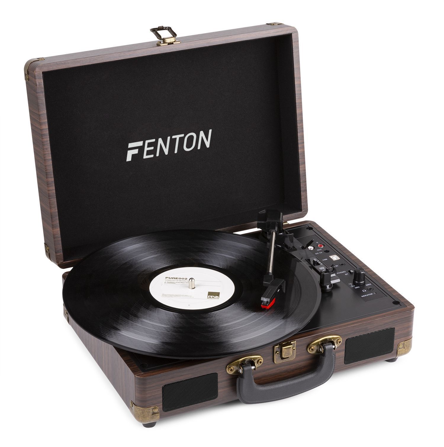 Fenton RP115B retro skivspelare med Bluetooth och USB - Trä design
