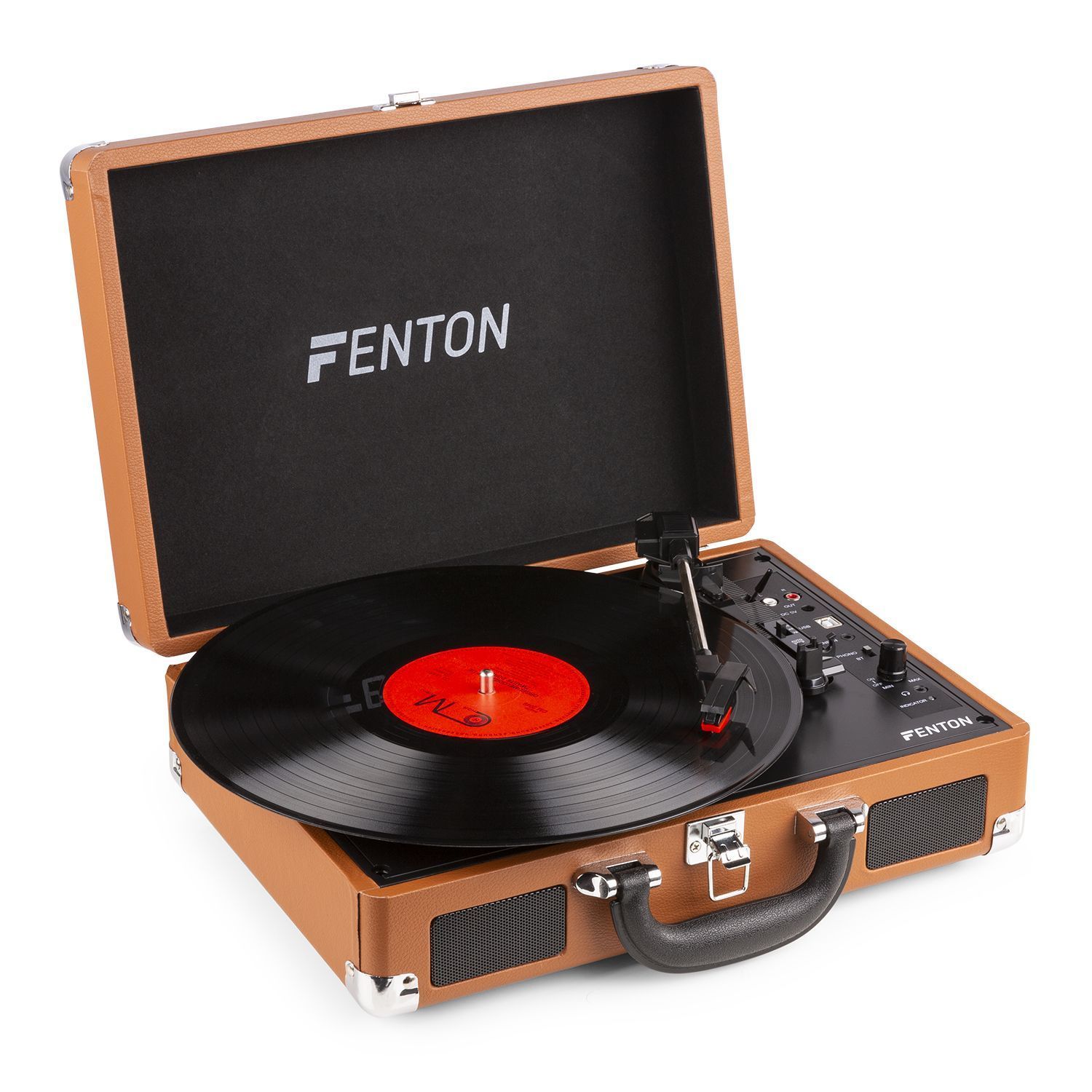 Fenton RP115F retro skivspelare med Bluetooth och USB - Brun