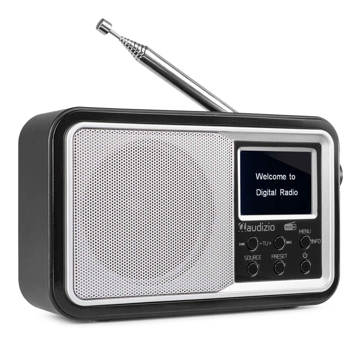 Audizio Anzio portabel DAB+ Radio med batteri, vit/silver